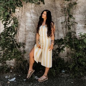 Others Follow Yellow Striped Dress